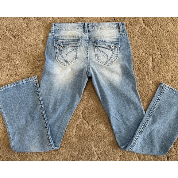 Ariya Jeans Womens 7 Short/Flare Flap Pockets Exclusively Curvy Denim NWT Grunge - Picture 10 of 13
